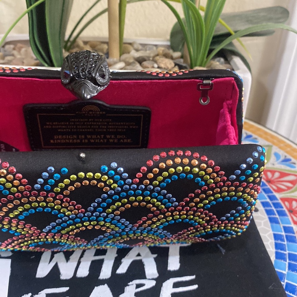 Kurt Geiger Rainbow Crystal Clutch - Picture 6 of 13